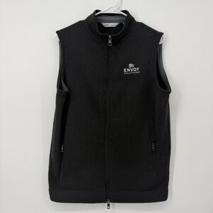 Peter Millar Crown Gale Grey‎ Sweater Fleece Vest MF22K61 Men's Size Medium $148